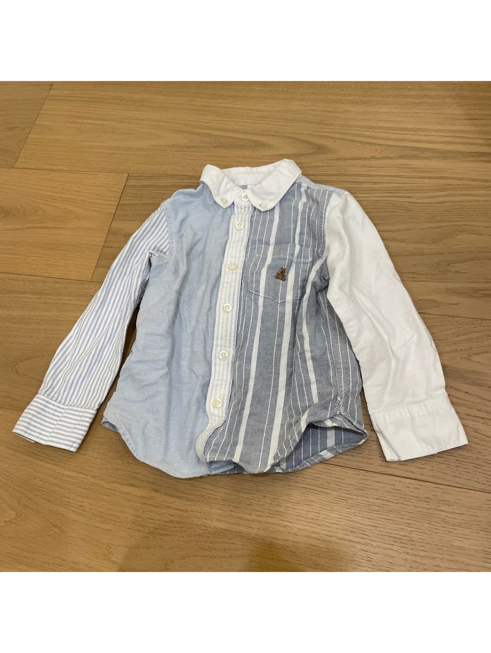 Gap Kids Grey and white Button-up shirt – Size 4T/4